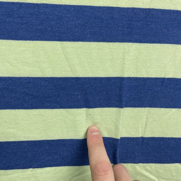 Y2K Volcom Tank Top Striped Blue / Mint Green Skate Surf Men Sz L Beach Summer - Picture 6 of 10